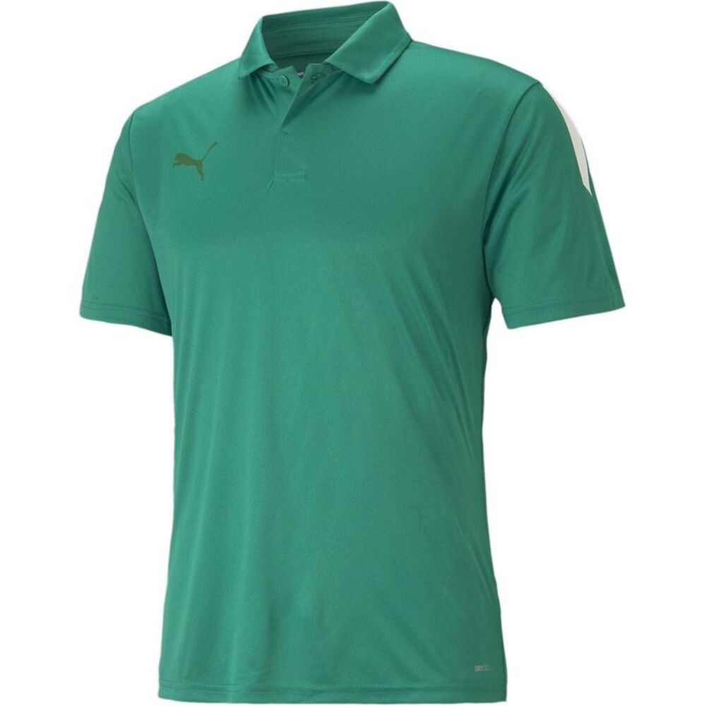Puma Mens TeamLIGA Sideline Polo Shirt / Green/White